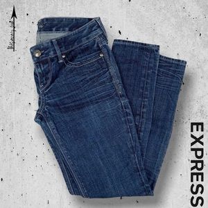 EXPRESS Dark Blue Ankle Length Skinny Jeans